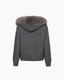 Fur Jacket Satin - Grey