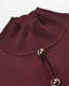Sculpt Button Knit Top - Burgundy
