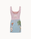 Flamingo Ombre Beaded Dress