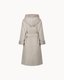 Isabella Mink Fur Wrap Coat - Stone