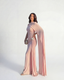 Seraphine Drape Gown - Powder Rose