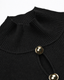Sculpt Button Knit Top - Noir