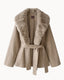 Marin Plush Collar Jacket – Sand