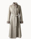 Amara Fur-Collar Coat - Soft Stone