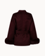 Sienna Fur Wrap Coat - Burgundy