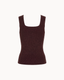 Alessa Knitted Tank Top - Brown
