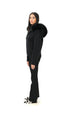 Fur Jacket Satin - Black