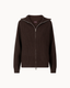 Milano Ribbed Zip Cardigan – Espresso