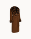 Cashmere Wool Rabbit Fur Coat - Chestnut