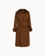 Cashmere Wool Rabbit Fur Coat - Chestnut