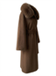 Carmine Fur-Collar Coat – Chocolate