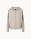 Milano Ribbed Zip Cardigan - Sand