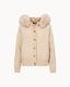 Button Up Fur Jacket - Beige