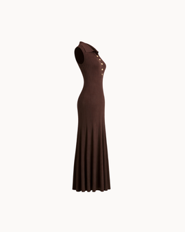 Capri Polo Dress - Chocolate