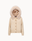 Button Up Fur Jacket - Beige