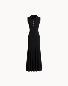 Capri Polo Dress — Black