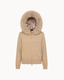 Fur Jacket Satin - Beige