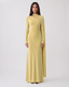 Alina Velvet Maxi Dress - Buttercream