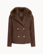 Double Button Cashmere Coat - Brown