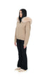 Fur Jacket Satin - Brown