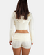 Off White Bianca Cable Knit Lounge Set