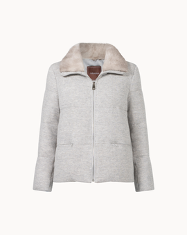 Celeste Mink Fur-Trim Jacket