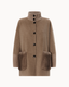 The Reem Mink Cashmere Coat - Taupe