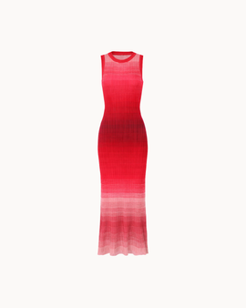 Soleil Gradient Dress - Cherry