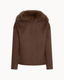 Double Button Cashmere Coat - Brown