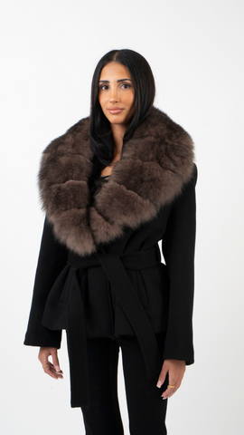 Bria Fur Coat - Black