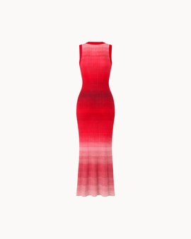 Soleil Gradient Dress - Cherry
