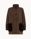 The Reem Mink Cashmere Coat - Deep Brown