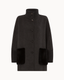 The Reem Mink Cashmere Coat - Charcoal