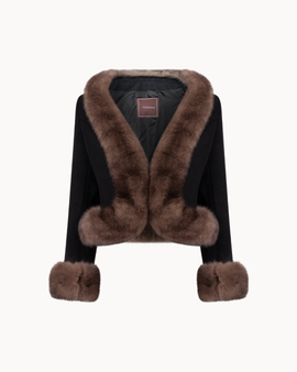 Noir Fur Wool Jacket