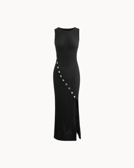 Cleo Sculpt Dress - Noir