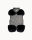 Tweed Vest With Fur - Black