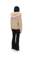 Fur Jacket Satin - Brown