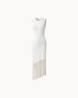 Paloma Fringe Dress — Ivory