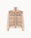 Puffer Fur Knit Jacket – Soft Sand