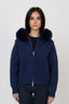 Fur Jacket - Navy Blue