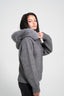 Faux Fur Satin Jacket - Grey