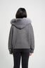 Faux Fur Satin Jacket - Grey
