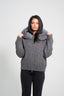 Faux Fur Satin Jacket - Grey