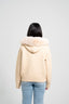 Faux Fur Satin Jacket - Beige