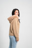 Faux Fur Satin Jacket - Brown