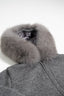 Fur Jacket Satin - Grey