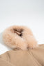 Fur Jacket Satin - Brown