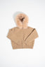 Fur Jacket Satin - Brown