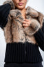 Ivory Fur Cardigan - Black