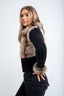 Ivory Fur Cardigan - Black